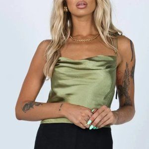 Princess Polly Blakely Top - Sage